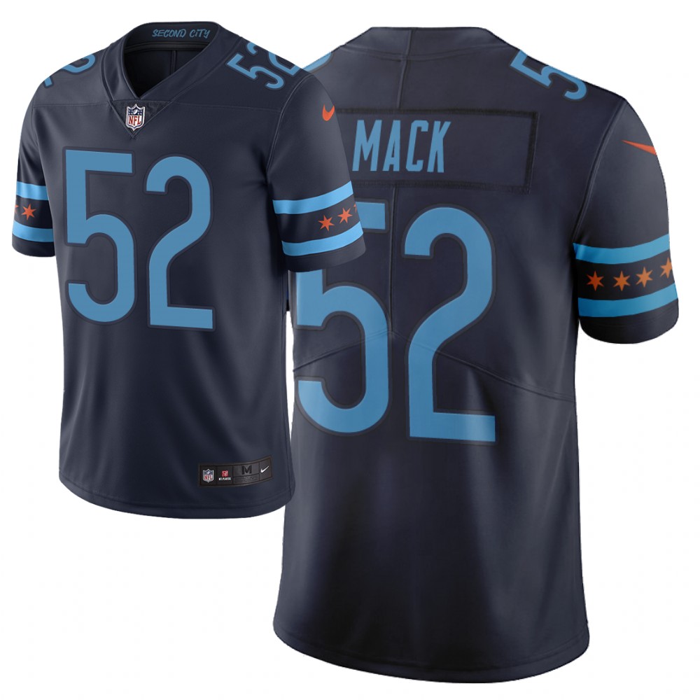 Men Nike NFL Chicago Bears #52 khalil mack Limited city edition navy jersey
